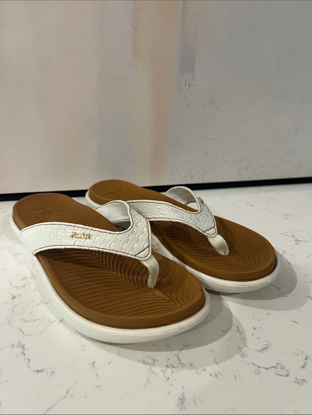 KuaiLu Flip Flops Yoga Mat Thong Slides Size 8.5